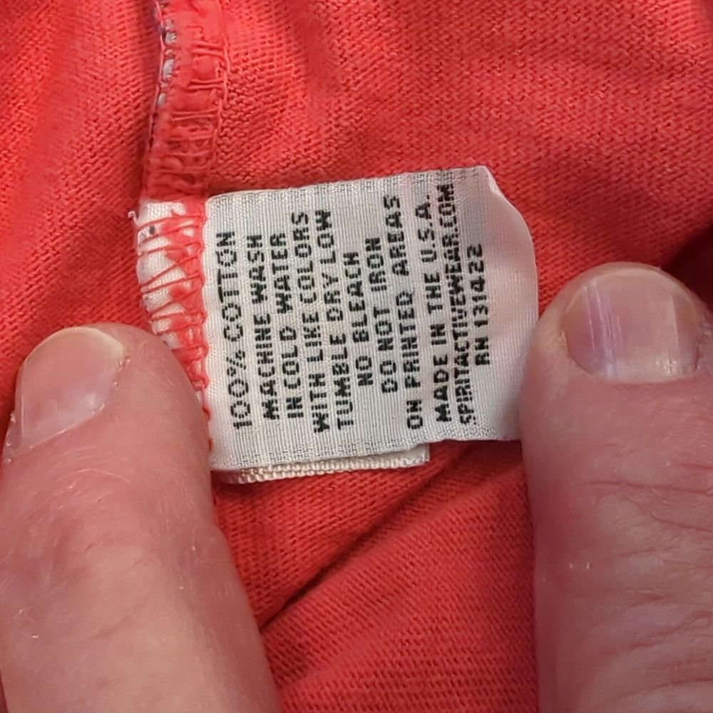 Disney Parks Disneyland Resort Puff Print Spirit Jersey Size XS Coral White EUC - Picture 7 of 9